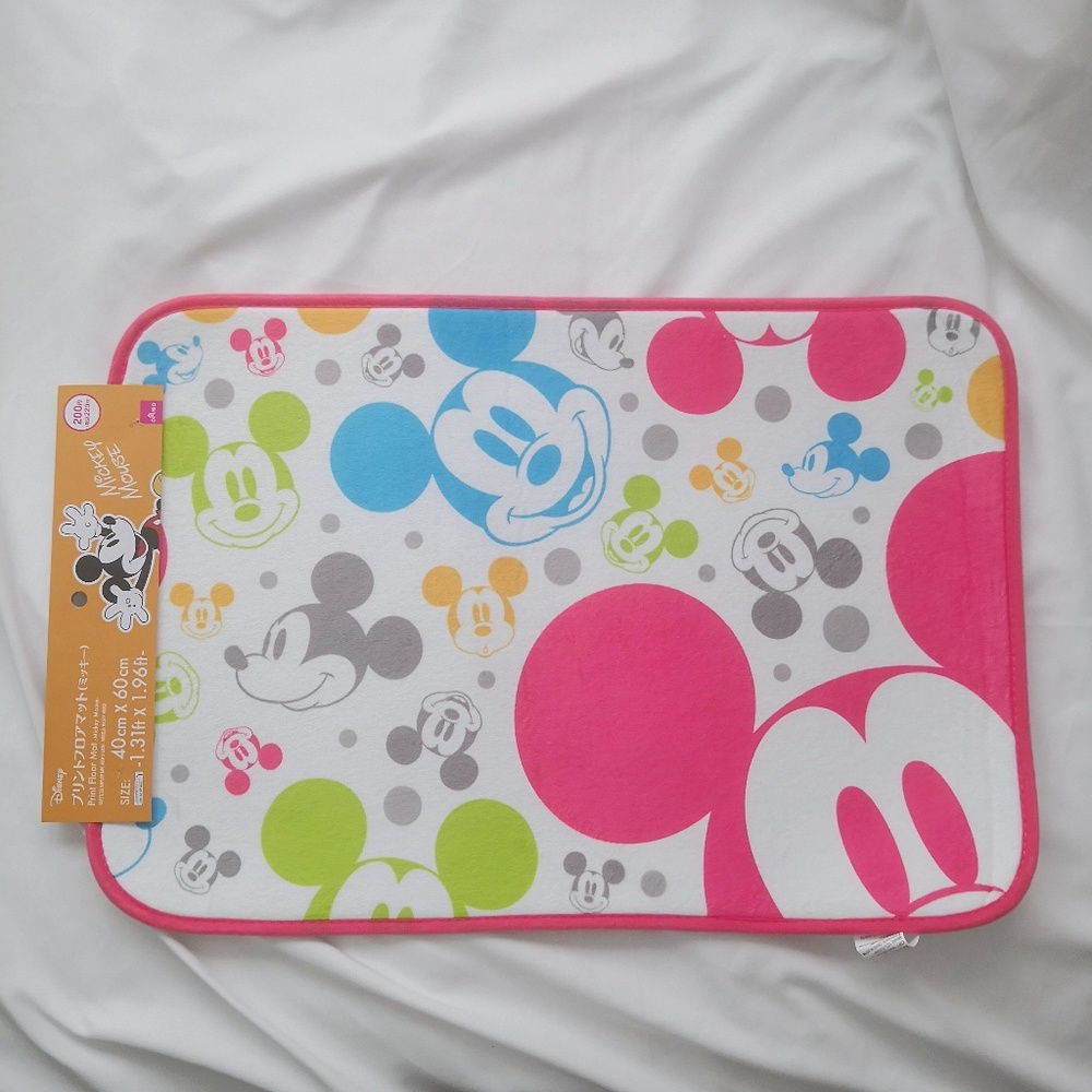 New Daiso x Disney Mickey Mouse Print Floor Mat 1.3ft x 1.96ft